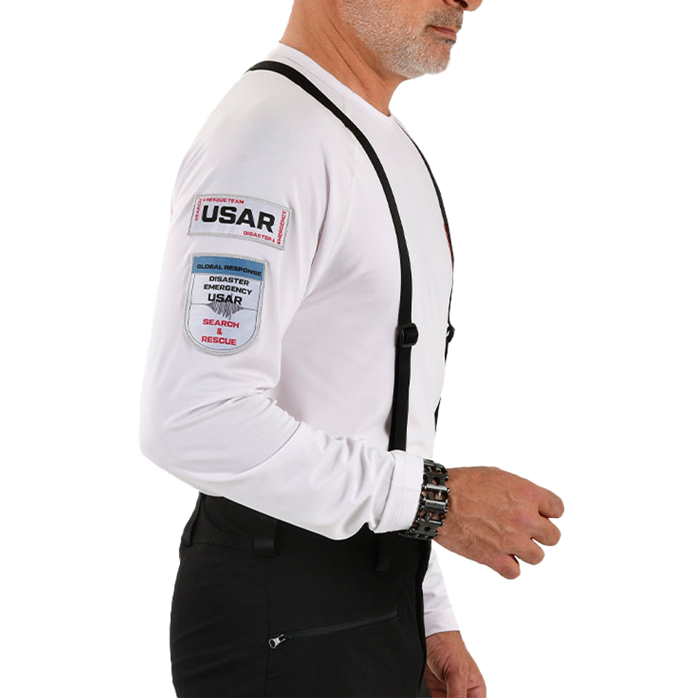 Cyclone Uzun Kollu Operasyonel Tişört -Beyaz