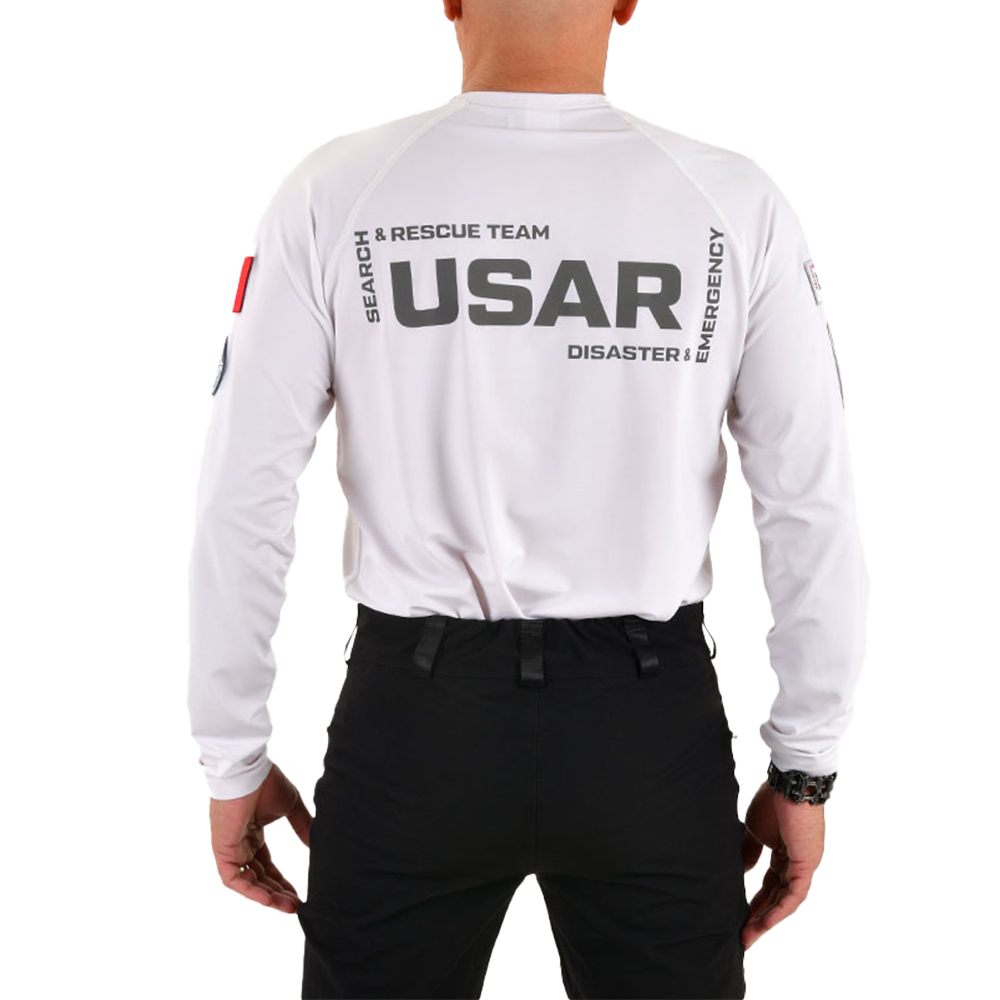 Cyclone Uzun Kollu Operasyonel Tişört -Beyaz