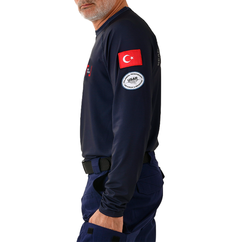 Cyclone Long Sleeve Operational T-Shirt - Navy